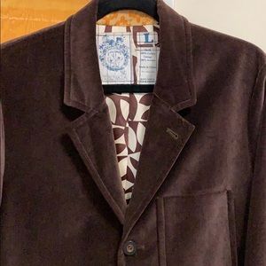 Trovata velvet three button coat